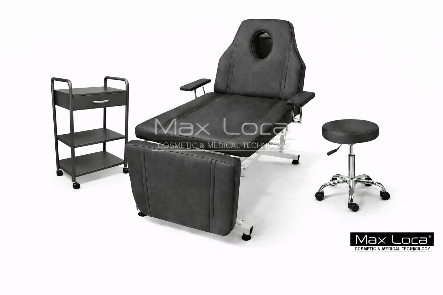 Pro Sedye + Tek Çekmeceli Etajer + Metal Ayaklı Tabure Set